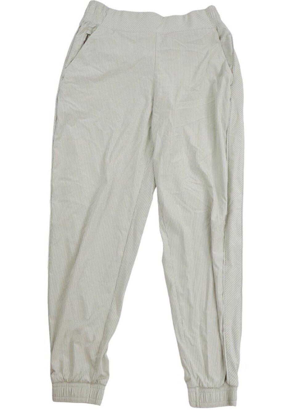 Athleta Brooklyn Textured Jogger Sage Green Stripe Pants Size 4P
